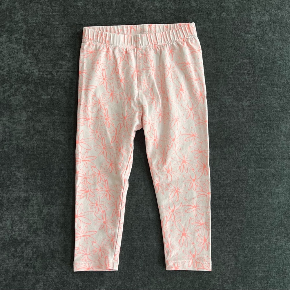 Baby Gap Neon Floral Leggings Size 18-24 Months